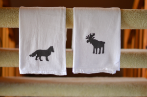 animal silhouette towel diy